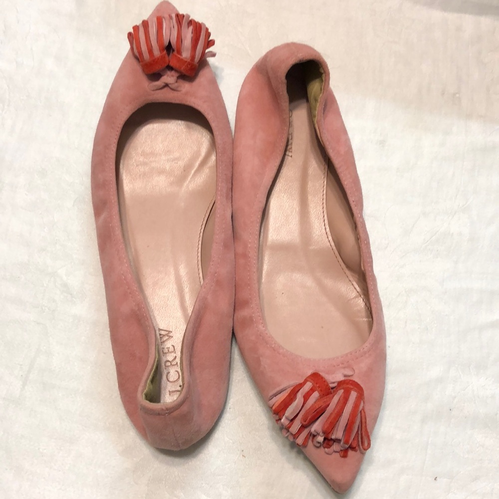 J. Crew Suede Lottie Tassel Flats size 7